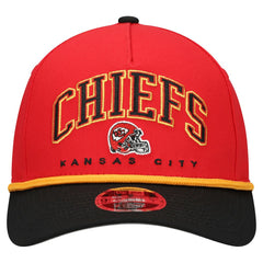 Kansas City Chiefs New Era Youth Arch COOLERA 9FORTY A-Frame Adjustable Hat Red/Black | NFL