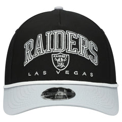 Las Vegas Raiders New Era Youth Arch COOLERA 9FORTY A-Frame Adjustable Hat Black/Silver | NFL