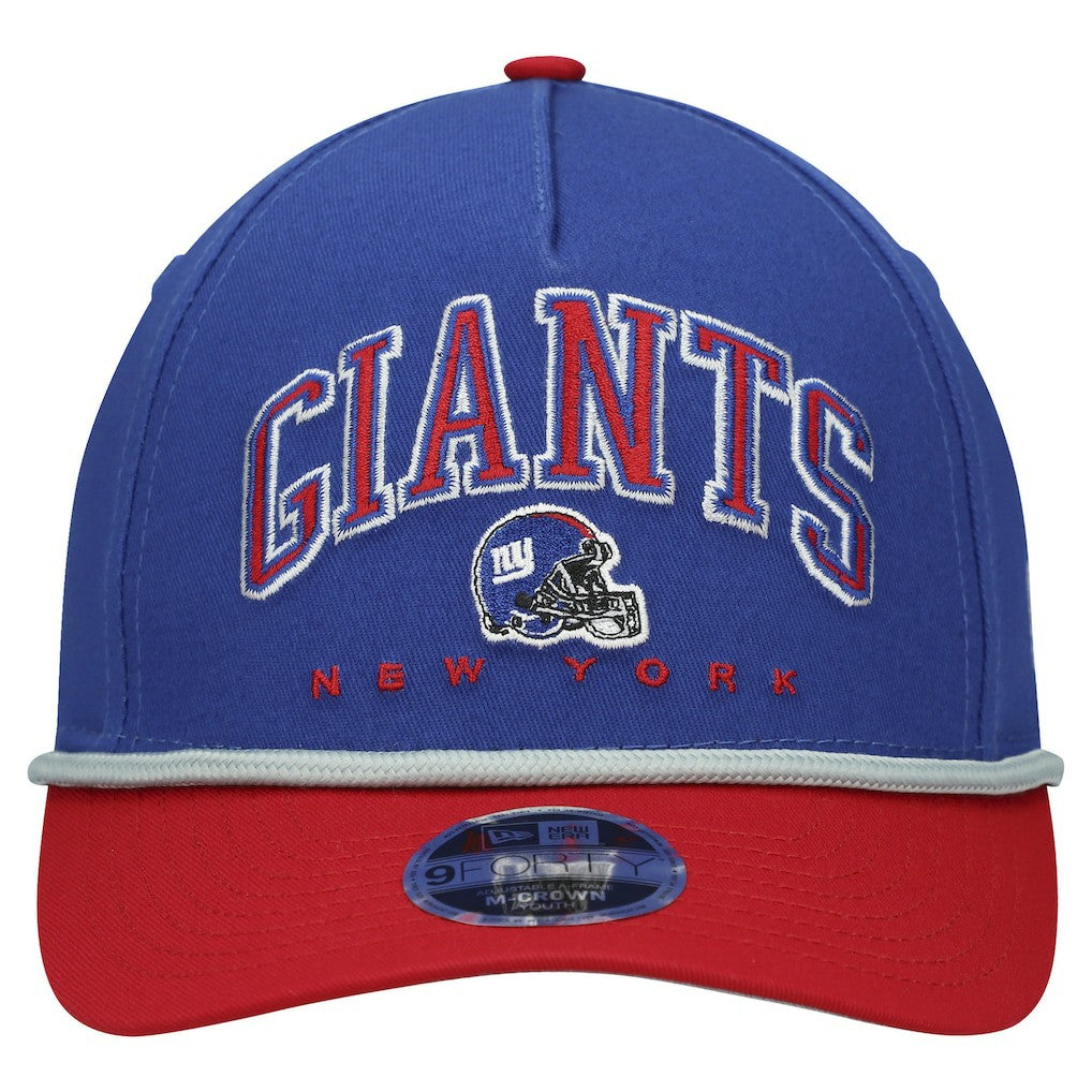 New York Giants New Era Youth Arch COOLERA 9FORTY A-Frame Adjustable Hat Royal/Red | NFL
