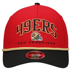 San Francisco 49ers New Era Youth Arch COOLERA 9FORTY A-Frame Adjustable Hat Scarlet/Black | NFL