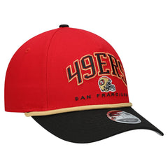 San Francisco 49ers New Era Youth Arch COOLERA 9FORTY A-Frame Adjustable Hat Scarlet/Black | NFL