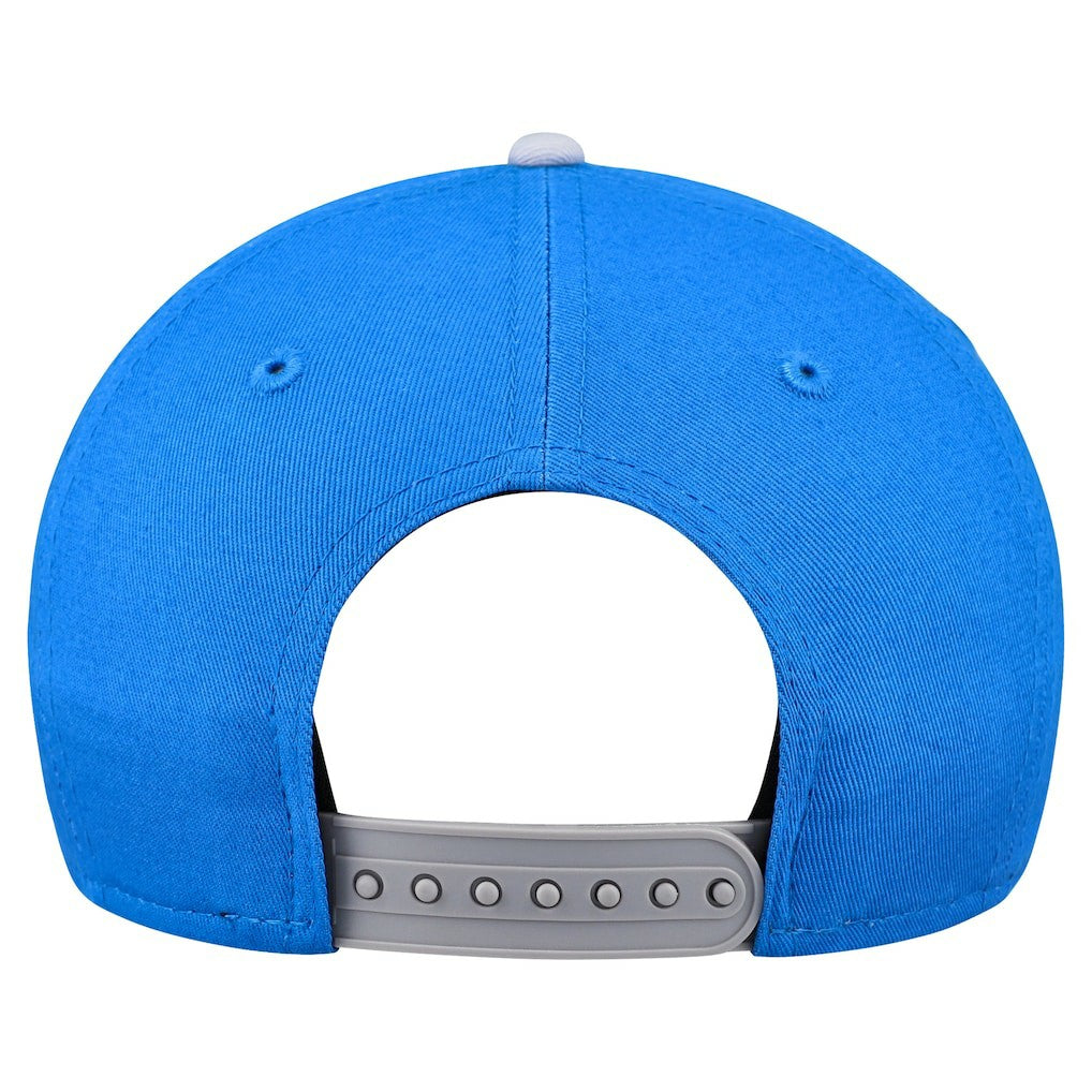 Detroit Lions New Era Youth Arch COOLERA 9FORTY A-Frame Adjustable Hat Blue/Gray | NFL