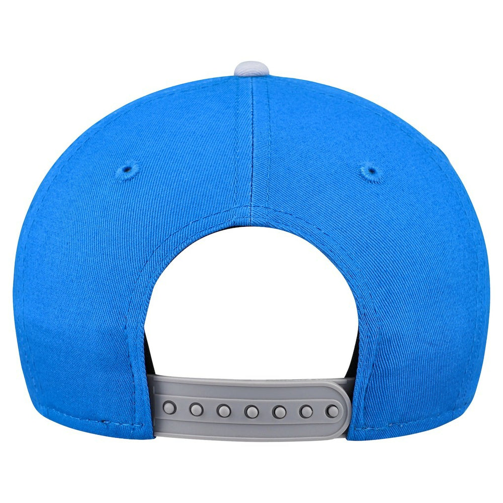 Detroit Lions New Era Youth Arch COOLERA 9FORTY A-Frame Adjustable Hat Blue/Gray | NFL