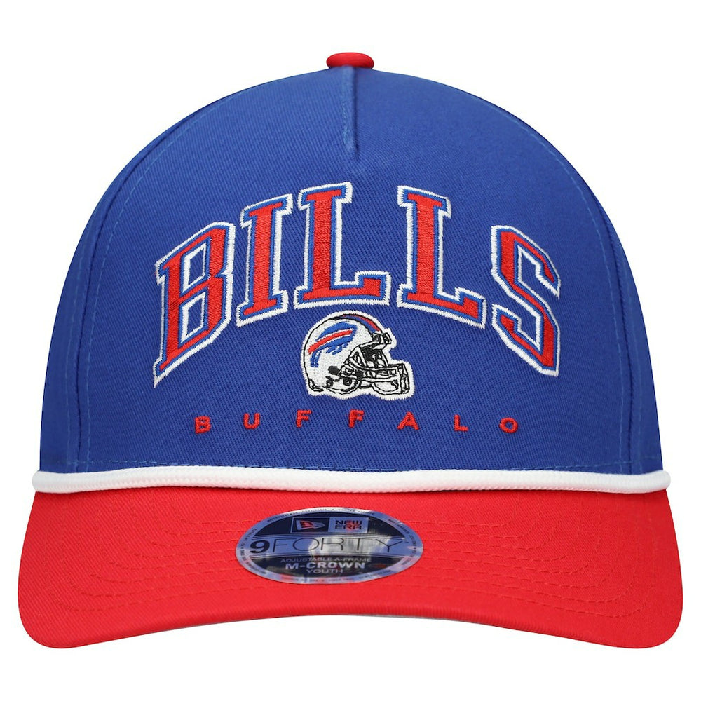Buffalo Bills New Era Youth Arch COOLERA 9FORTY A-Frame Adjustable Hat Royal/Red | NFL