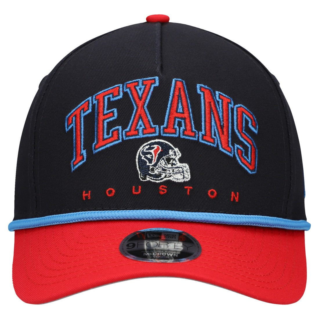 Houston Texans New Era Youth Arch COOLERA 9FORTY A-Frame Adjustable Hat Navy/Red | NFL