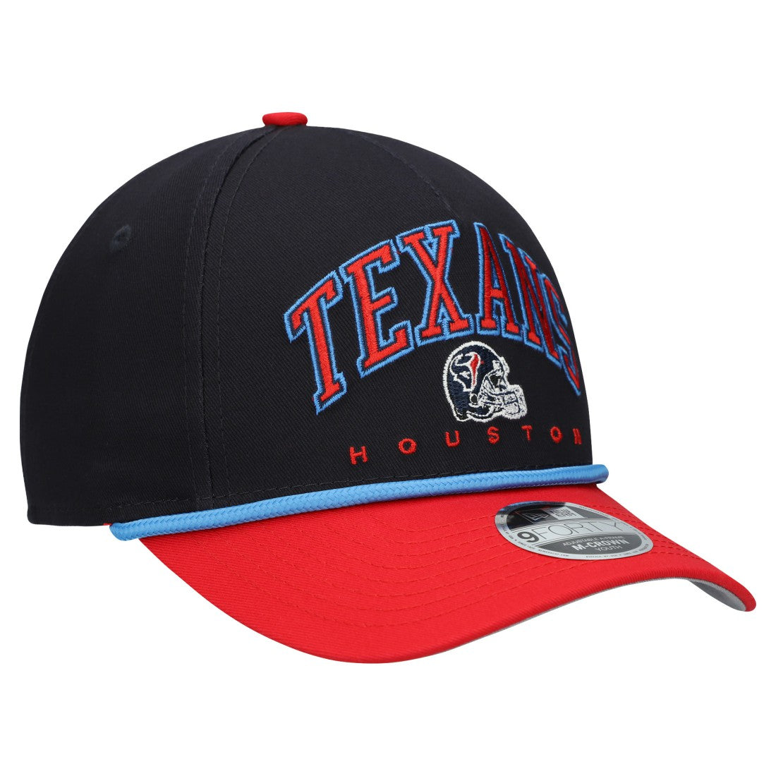 Houston Texans New Era Youth Arch COOLERA 9FORTY A-Frame Adjustable Hat Navy/Red | NFL