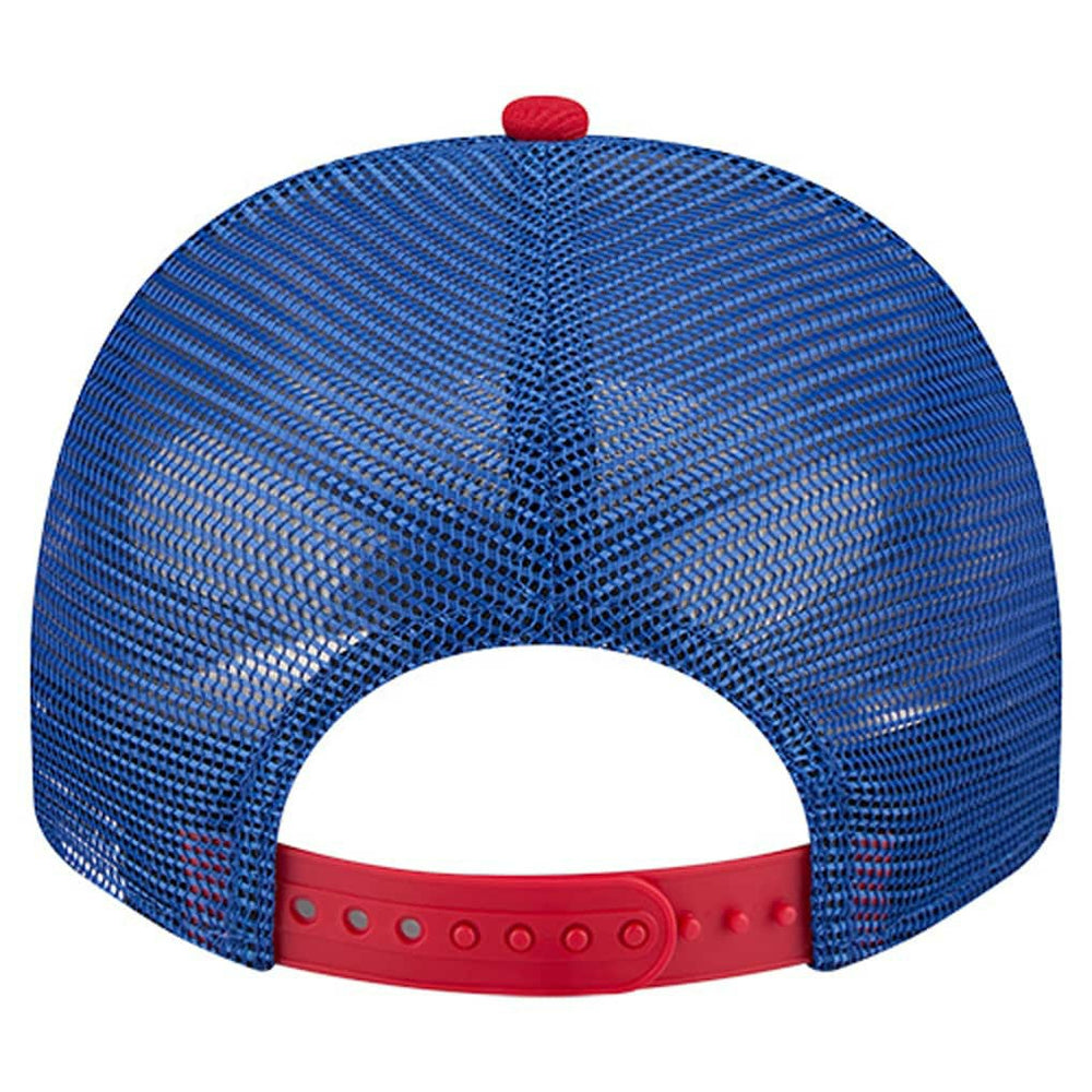 New York Giants New Era Youth Banner 9FIFTY A-Frame Adjustable Trucker Hat Cream/Royal | NFL