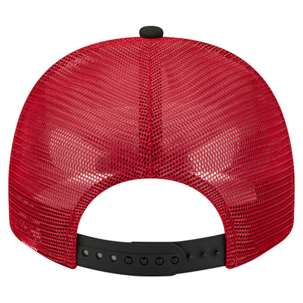 San Francisco 49ers New Era Youth Banner 9FIFTY A-Frame Adjustable Trucker Hat Cream/Scarlet | NFL