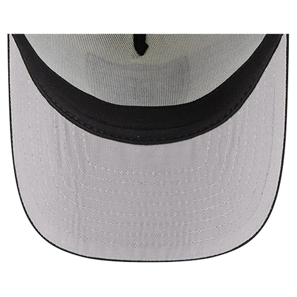 Las Vegas Raiders New Era Youth Banner 9FIFTY A-Frame Adjustable Trucker Hat Cream/Black | NFL