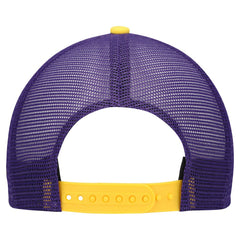 Minnesota Vikings New Era Youth Banner 9FIFTY A-Frame Adjustable Trucker Hat Cream/Purple | NFL