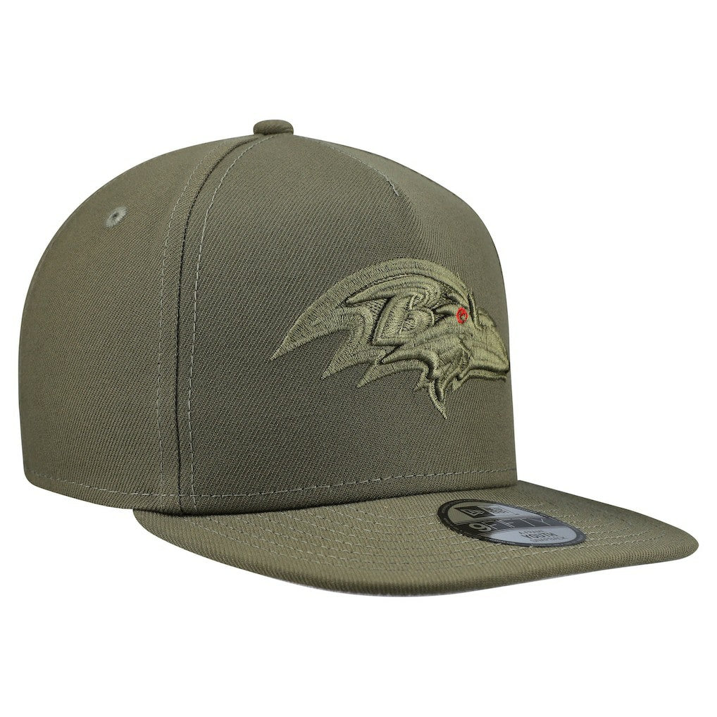 Baltimore Ravens New Era Youth Color Pack A-Frame 9FIFTY Snapback Hat Olive | NFL