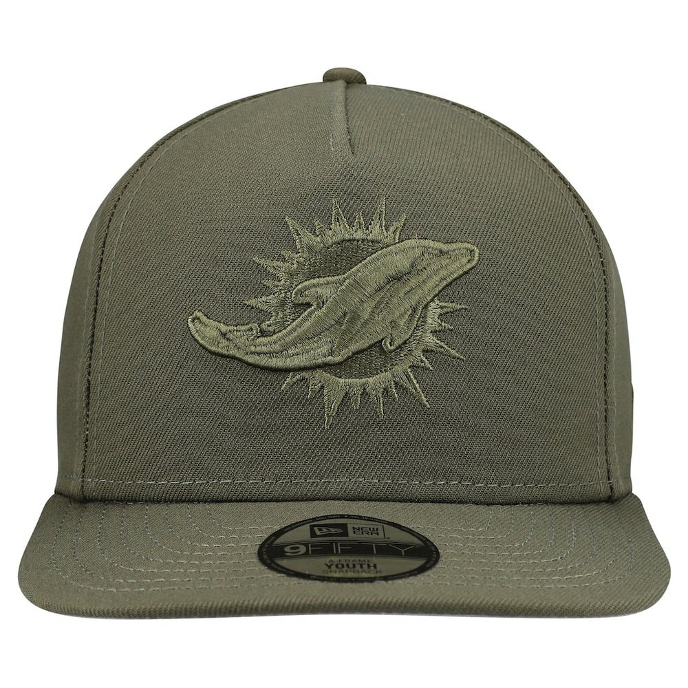 Miami Dolphins New Era Youth Color Pack A-Frame 9FIFTY Snapback Hat Olive | NFL