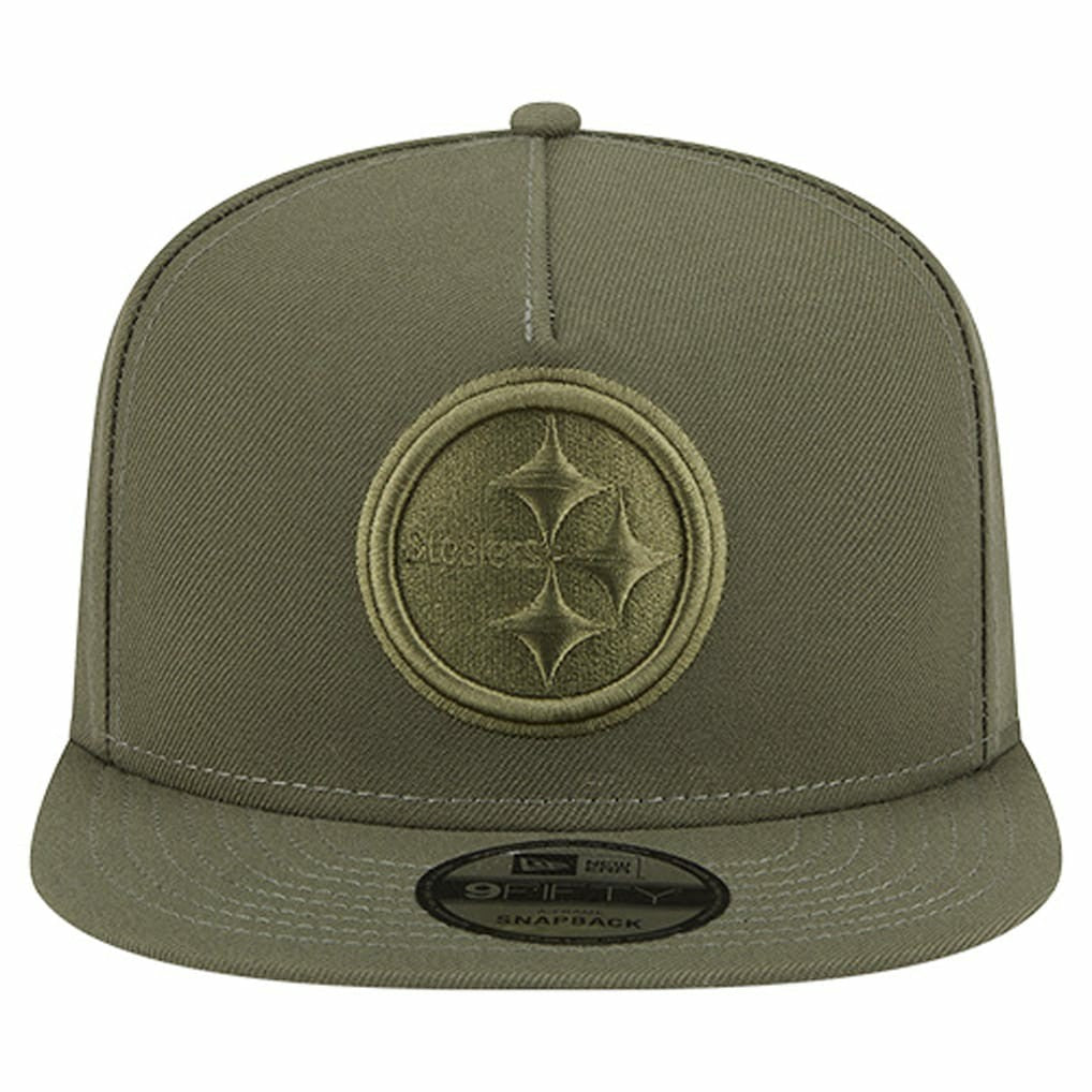 Pittsburgh Steelers New Era Youth Color Pack A-Frame 9FIFTY Snapback Hat Olive | NFL