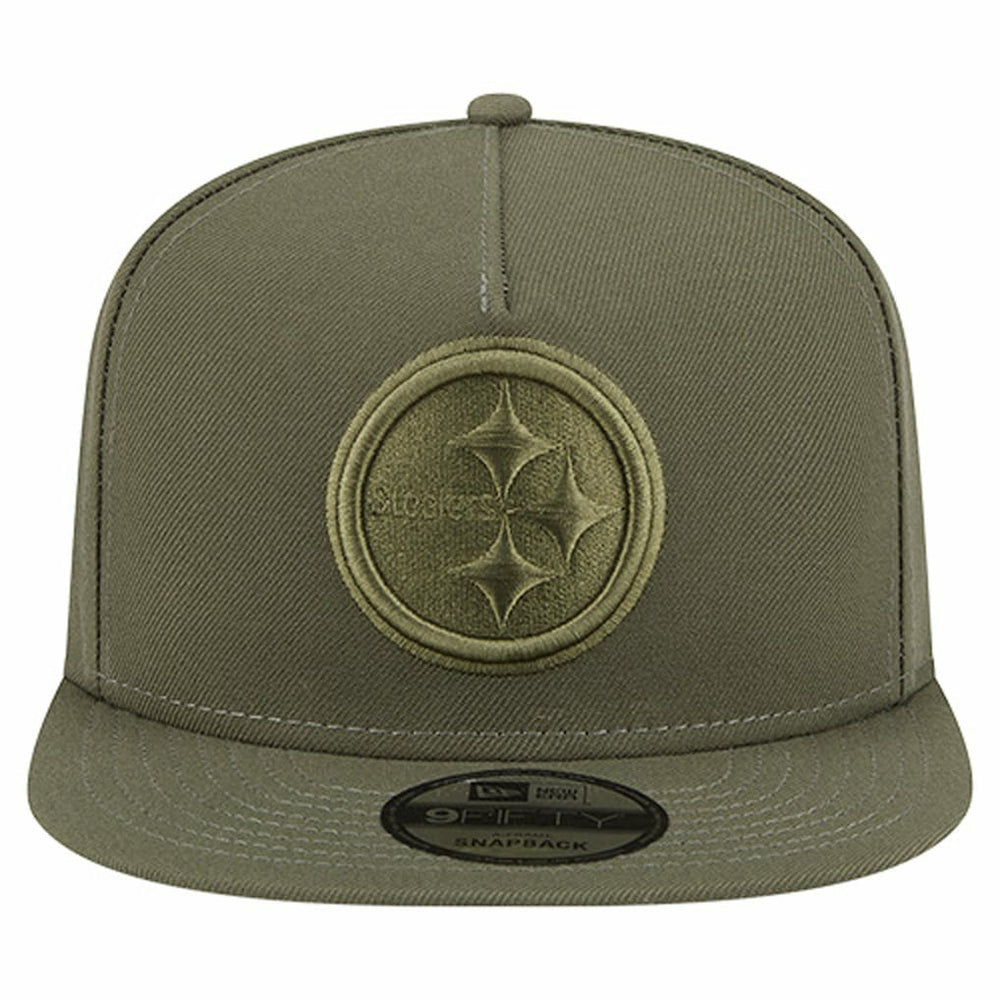 Pittsburgh Steelers New Era Youth Color Pack A-Frame 9FIFTY Snapback Hat Olive | NFL