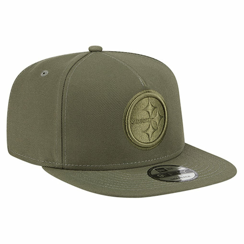 Pittsburgh Steelers New Era Youth Color Pack A-Frame 9FIFTY Snapback Hat Olive | NFL