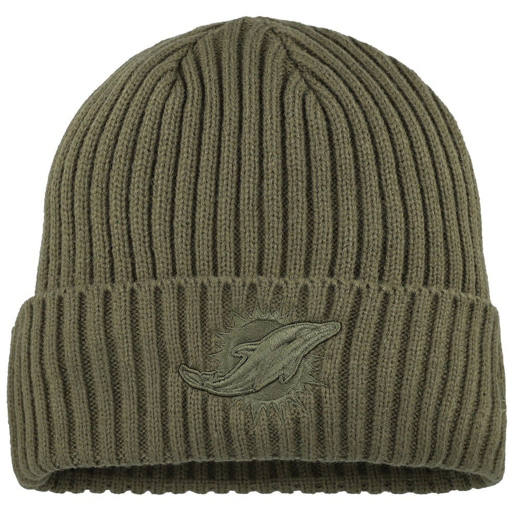 Miami Dolphins New Era Youth Color Pack Cuffed Knit Hat Olive | NFL