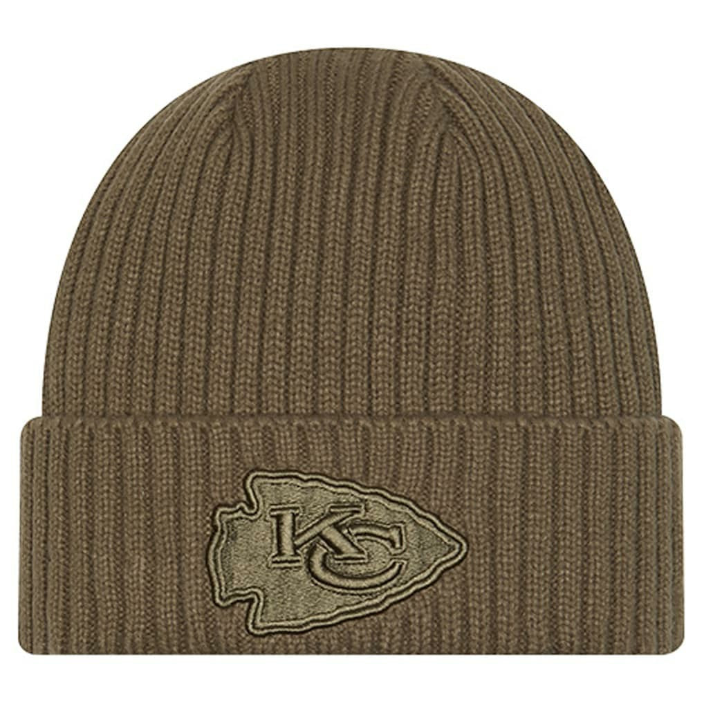 Kansas City Chiefs New Era Youth Color Pack Cuffed Knit Hat Olive | NFL