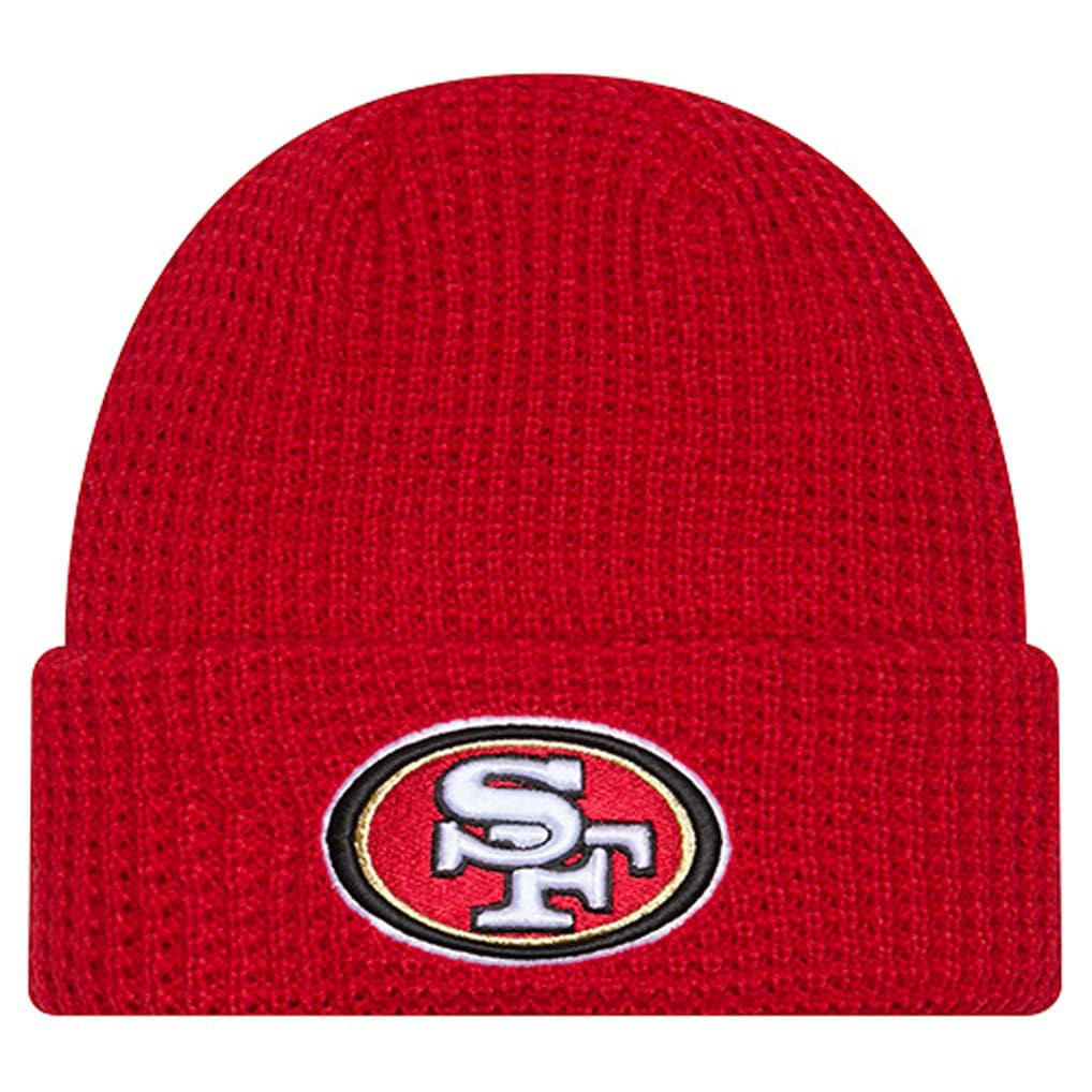 San Francisco 49ers New Era Youth Waffle Cuffed Knit Hat Scarlet | NFL