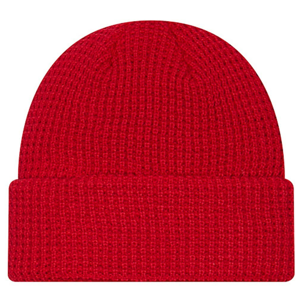 San Francisco 49ers New Era Youth Waffle Cuffed Knit Hat Scarlet | NFL