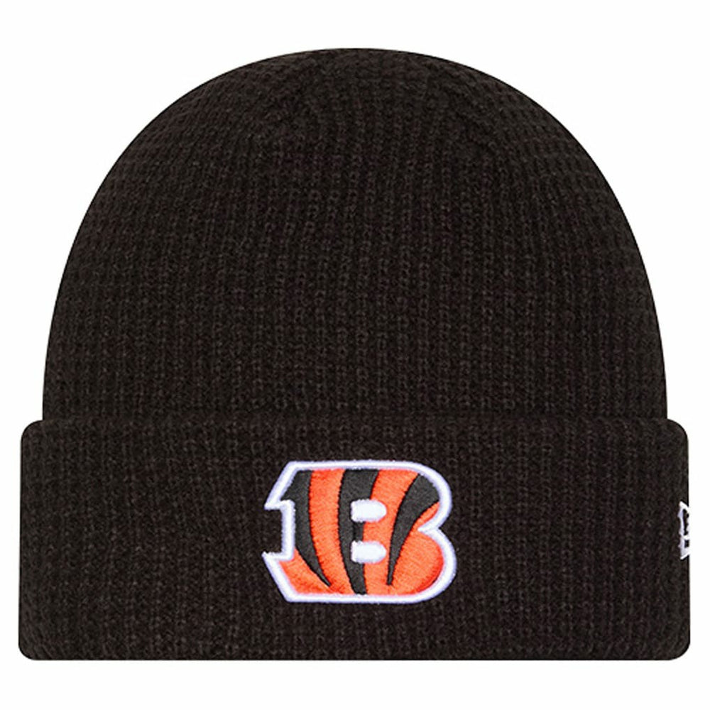 Cincinnati Bengals New Era Youth Waffle Cuffed Knit Hat Black | NFL