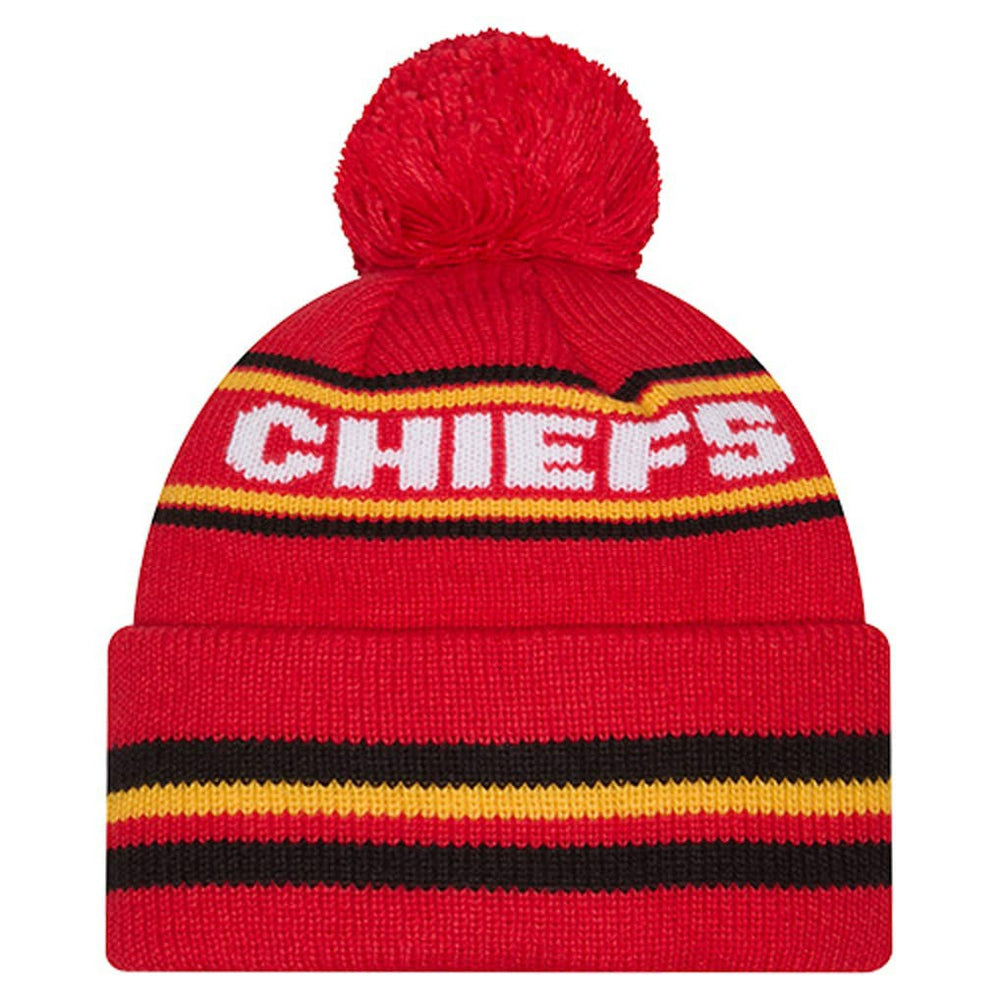 Kansas City Chiefs New Era Youth Classic Cuffed Knit Hat with Pom Red | NFL