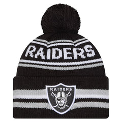 Las Vegas Raiders New Era Youth Classic Cuffed Knit Hat with Pom Black | NFL