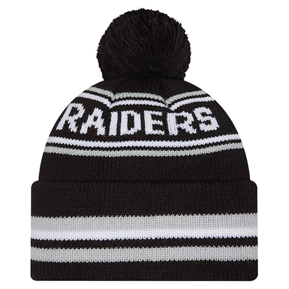Las Vegas Raiders New Era Youth Classic Cuffed Knit Hat with Pom Black | NFL