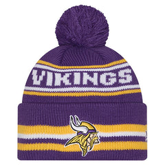 Minnesota Vikings New Era Youth Classic Cuffed Knit Hat with Pom Purple | NFL