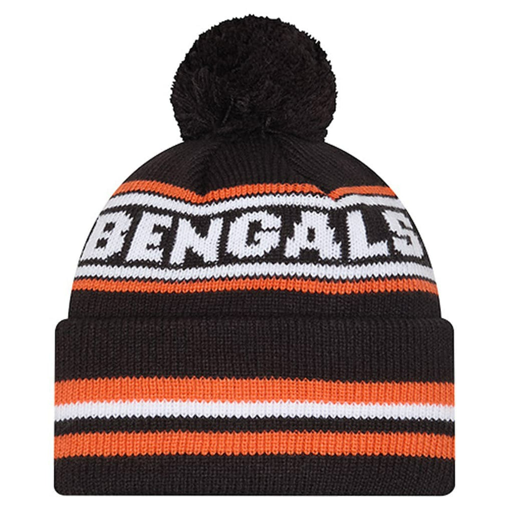 Cincinnati Bengals New Era Youth Classic Cuffed Knit Hat with Pom Black | NFL
