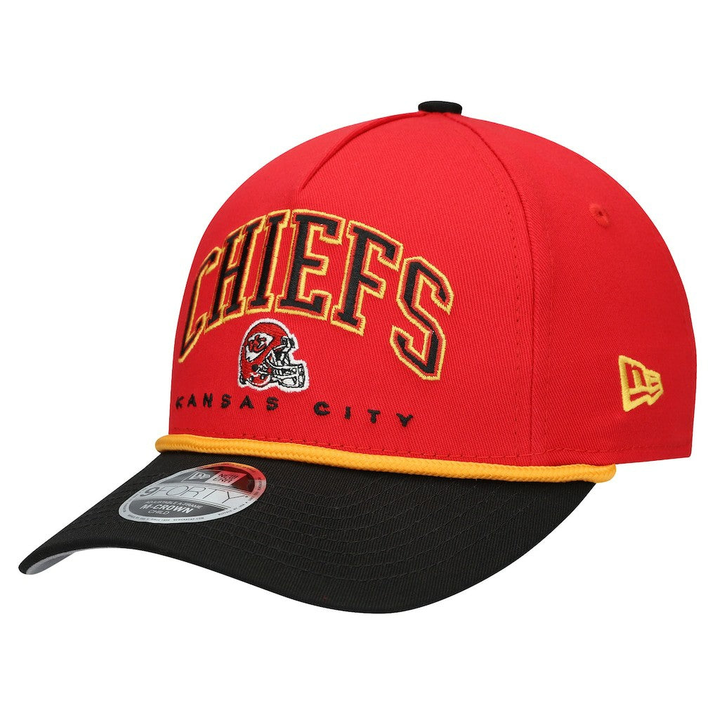 Kansas City Chiefs New Era Preschool Arch COOLERA 9FORTY A-Frame M-Crown Adjustable Hat Red/Black | NFL