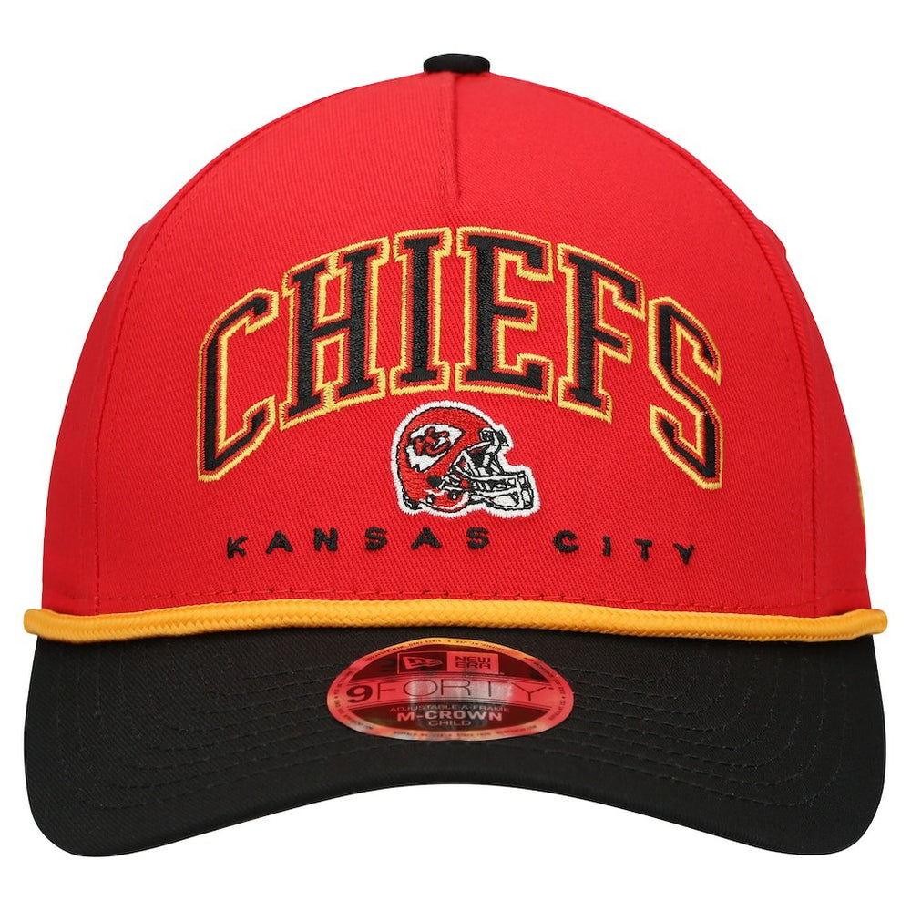 Kansas City Chiefs New Era Preschool Arch COOLERA 9FORTY A-Frame M-Crown Adjustable Hat Red/Black | NFL