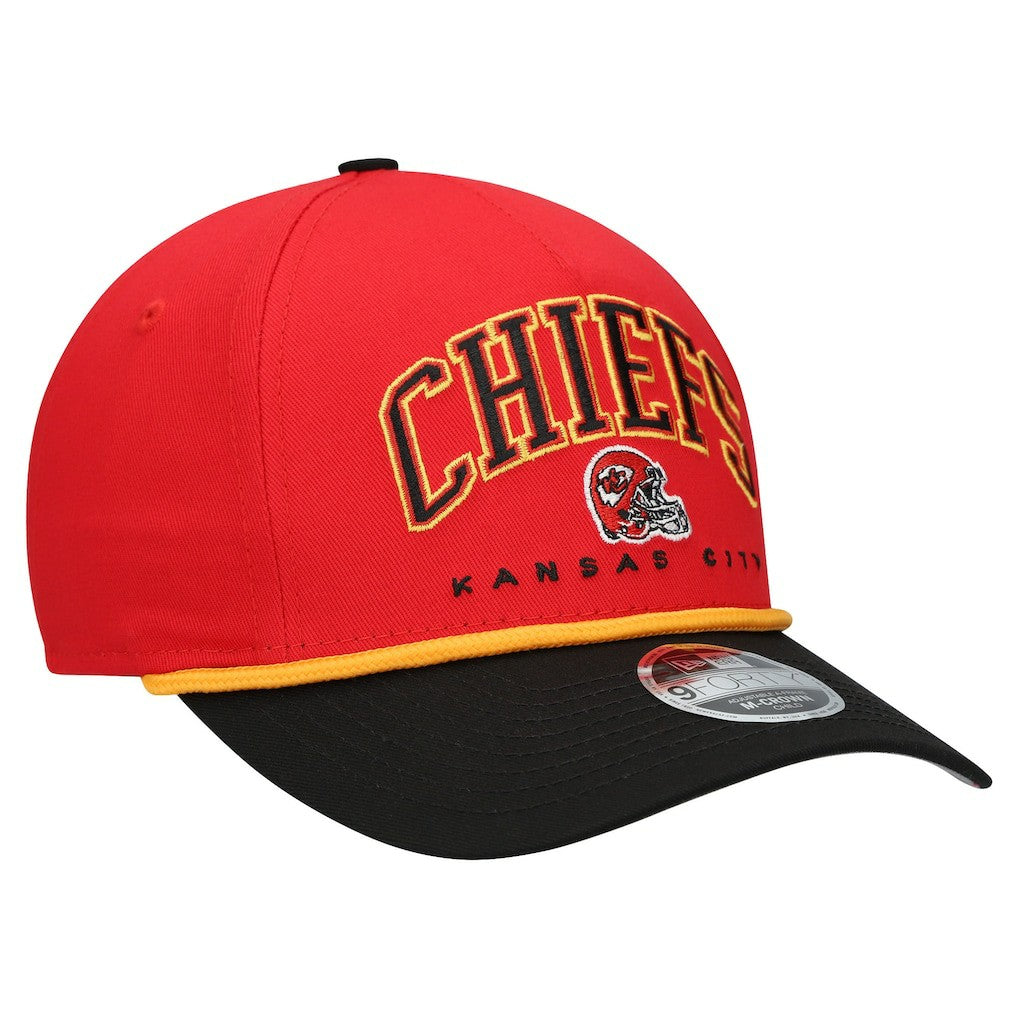 Kansas City Chiefs New Era Preschool Arch COOLERA 9FORTY A-Frame M-Crown Adjustable Hat Red/Black | NFL