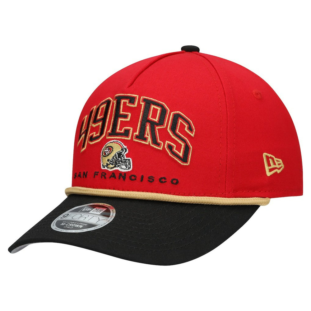 San Francisco 49ers New Era Preschool Arch COOLERA 9FORTY A-Frame M-Crown Adjustable Hat Scarlet/Gold | NFL