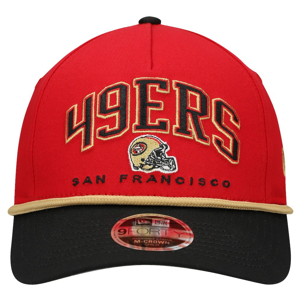 San Francisco 49ers New Era Preschool Arch COOLERA 9FORTY A-Frame M-Crown Adjustable Hat Scarlet/Gold | NFL