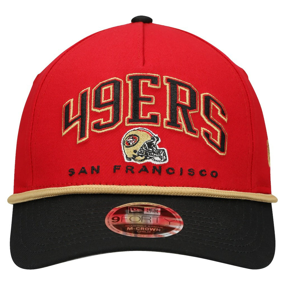 San Francisco 49ers New Era Preschool Arch COOLERA 9FORTY A-Frame M-Crown Adjustable Hat Scarlet/Gold | NFL