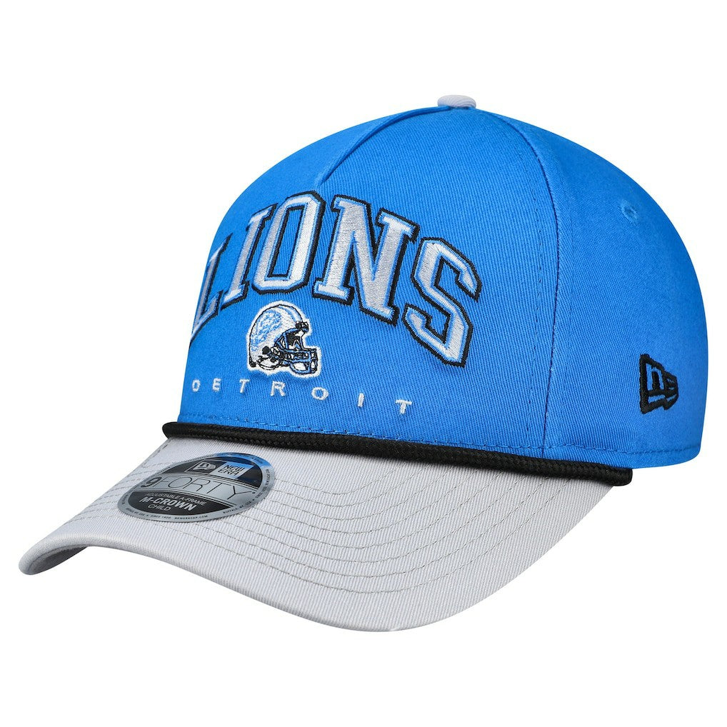 Detroit Lions New Era Preschool Arch COOLERA 9FORTY A-Frame M-Crown Adjustable Hat Blue/Gray | NFL