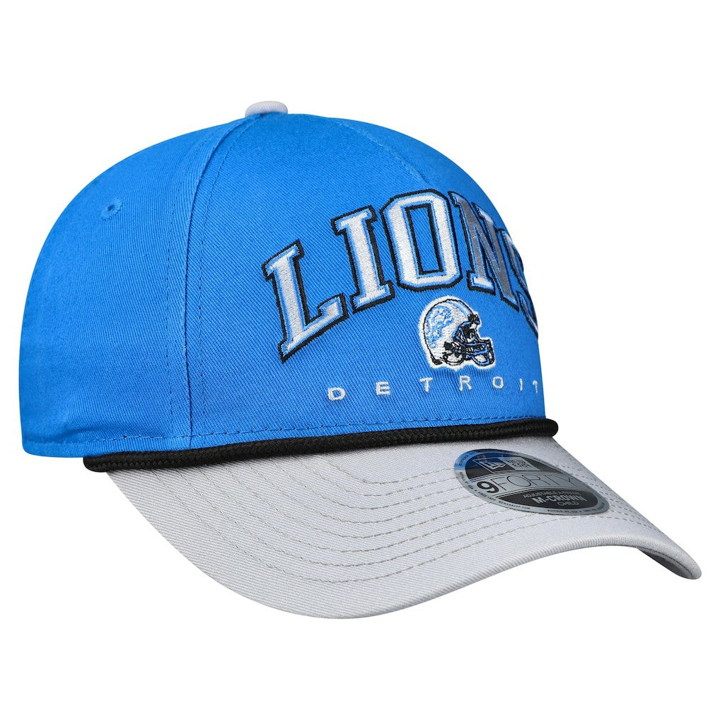 Detroit Lions New Era Preschool Arch COOLERA 9FORTY A-Frame M-Crown Adjustable Hat Blue/Gray | NFL