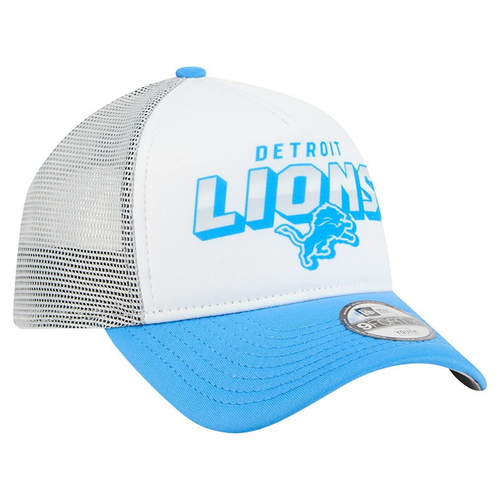 Detroit Lions New Era Preschool 9FORTY A-Frame Adjustable Hat White | NFL