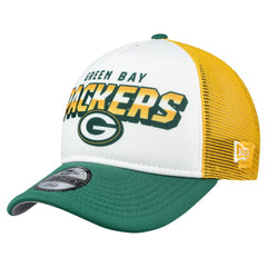 Green Bay Packers New Era Preschool 9FORTY A-Frame Adjustable Hat White | NFL