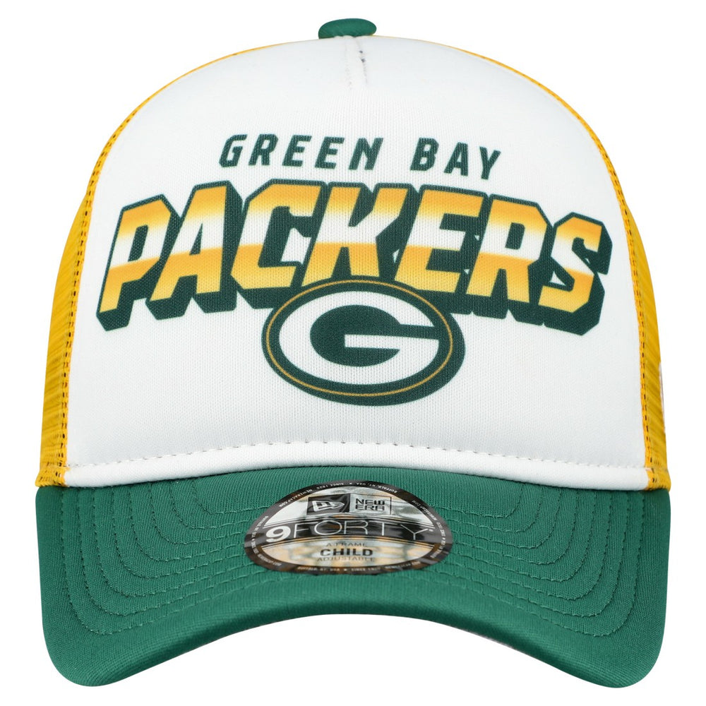 Green Bay Packers New Era Preschool 9FORTY A-Frame Adjustable Hat White | NFL