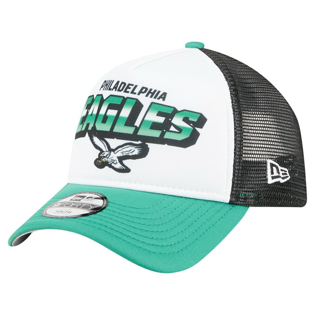 Philadelphia Eagles New Era Preschool 9FORTY A-Frame Adjustable Hat White | NFL