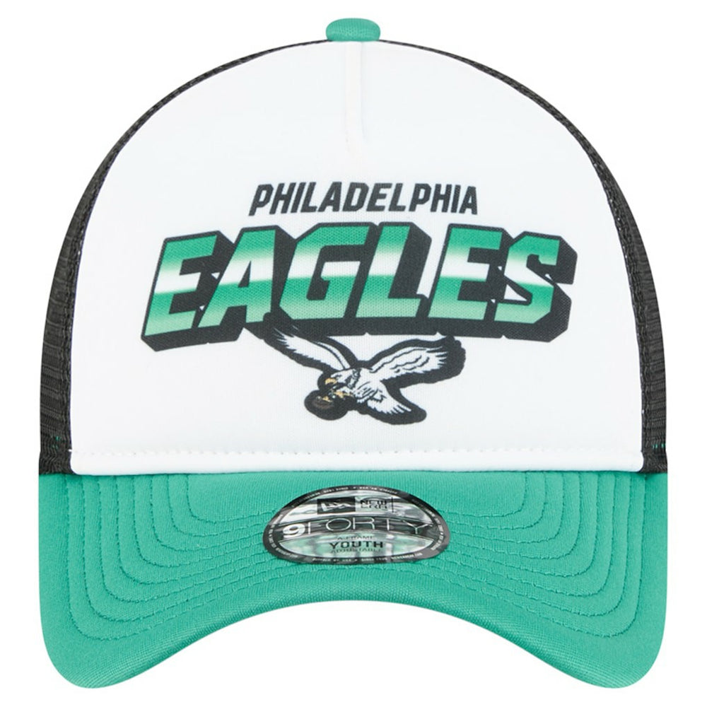 Philadelphia Eagles New Era Preschool 9FORTY A-Frame Adjustable Hat White | NFL
