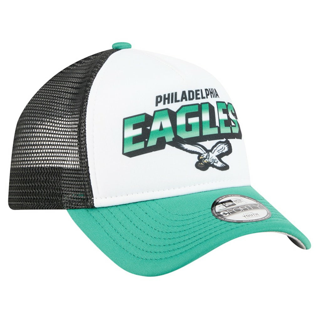 Philadelphia Eagles New Era Preschool 9FORTY A-Frame Adjustable Hat White | NFL
