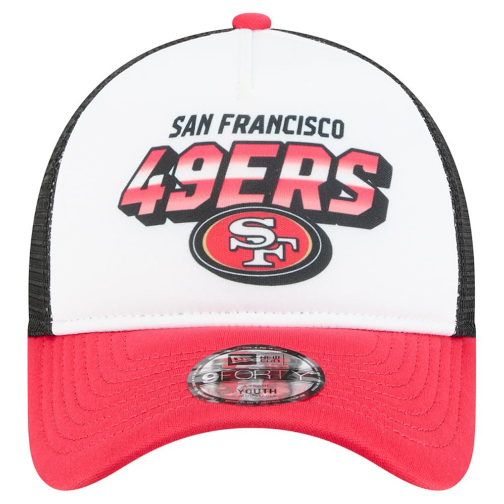 San Francisco 49ers New Era Preschool 9FORTY A-Frame Adjustable Hat White | NFL