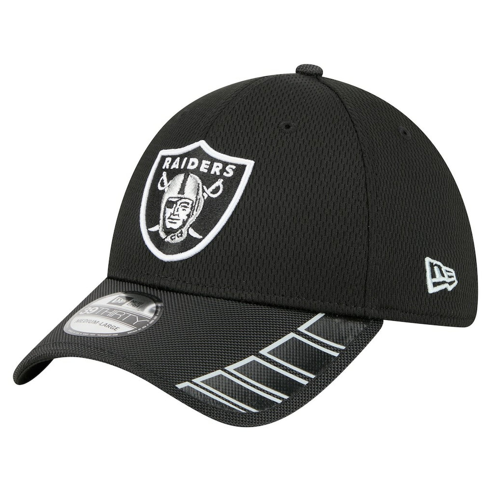 Las Vegas Raiders New Era Visor Hit 39THIRTY Flex Hat Black | NFL