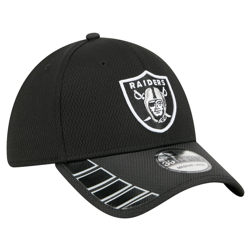 Las Vegas Raiders New Era Visor Hit 39THIRTY Flex Hat Black | NFL