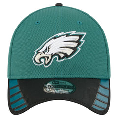 Philadelphia Eagles New Era Visor Hit 39THIRTY Flex Hat Midnight Green | NFL