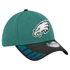Philadelphia Eagles New Era Visor Hit 39THIRTY Flex Hat Midnight Green | NFL