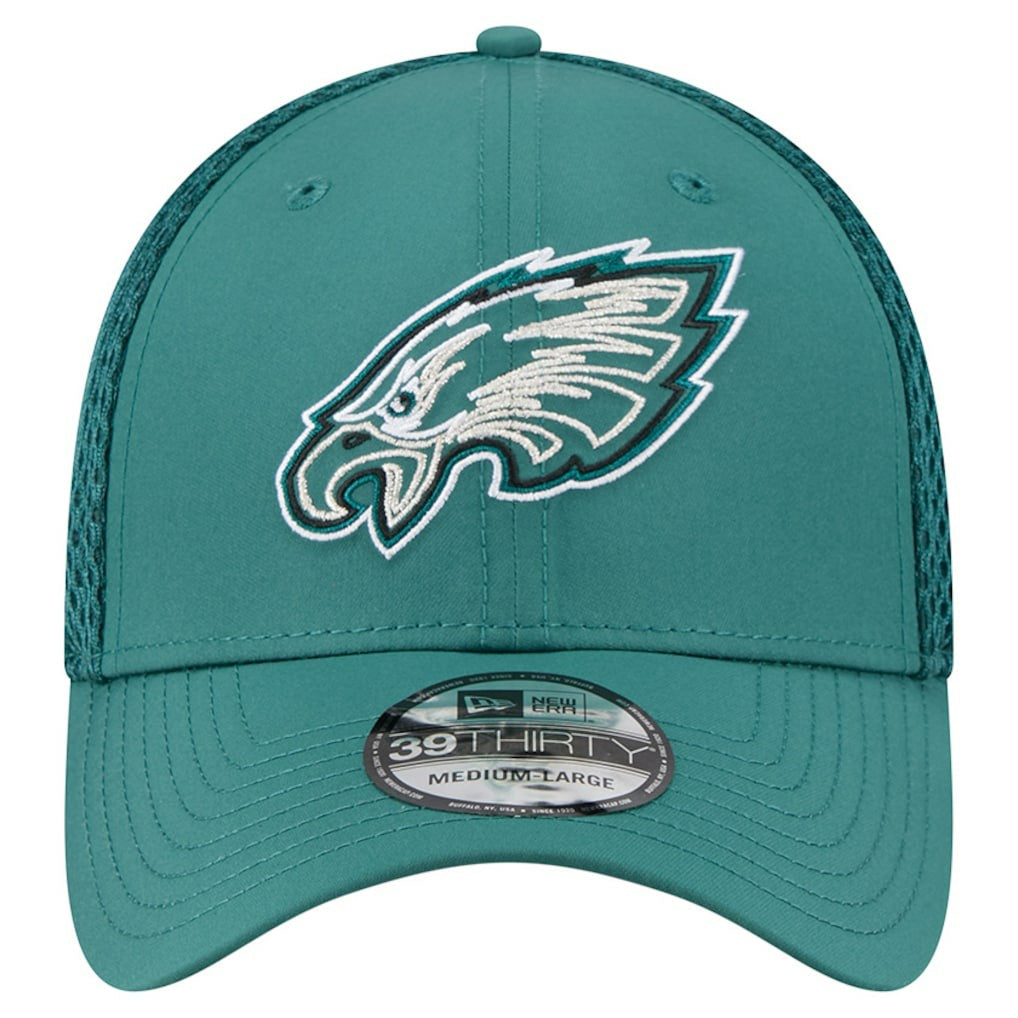 Philadelphia Eagles New Era Outline 39THIRTY Flex Hat Midnight Green | NFL