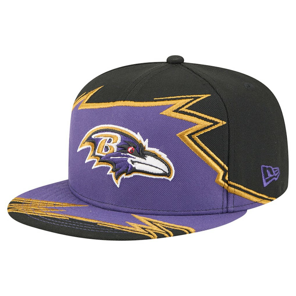 Baltimore Ravens New Era Break 59FIFTY Fitted Hat Black/Purple | NFL
